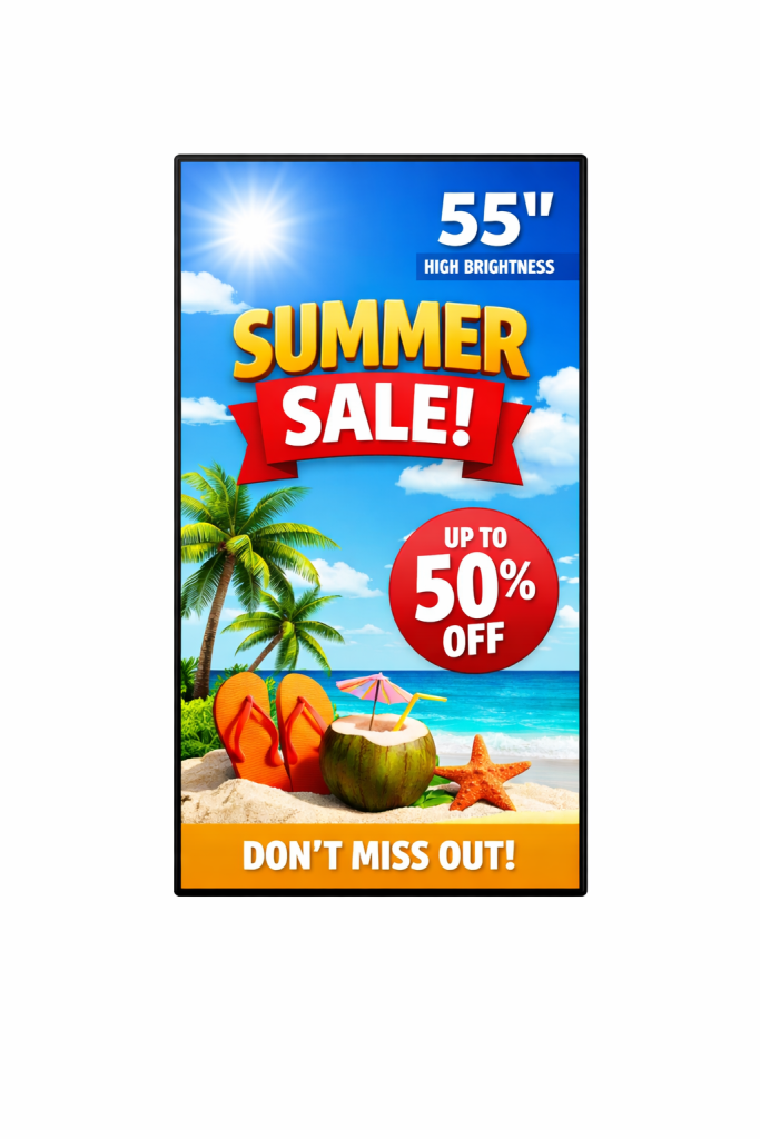 Pantalla LCD de 55" Alto Brillo